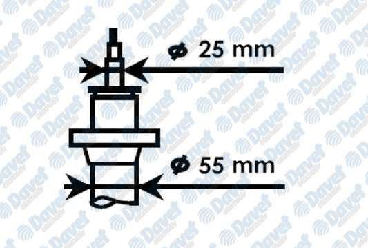 MAYSAN PS9711505 On Amortisor Sag/Sol Gazli Caddy Iii 04>10 - Golf V 03>08 - Golf Vi 09>12 - Jetta - Passat 05>14 25mm/55mm Uzun Sasi